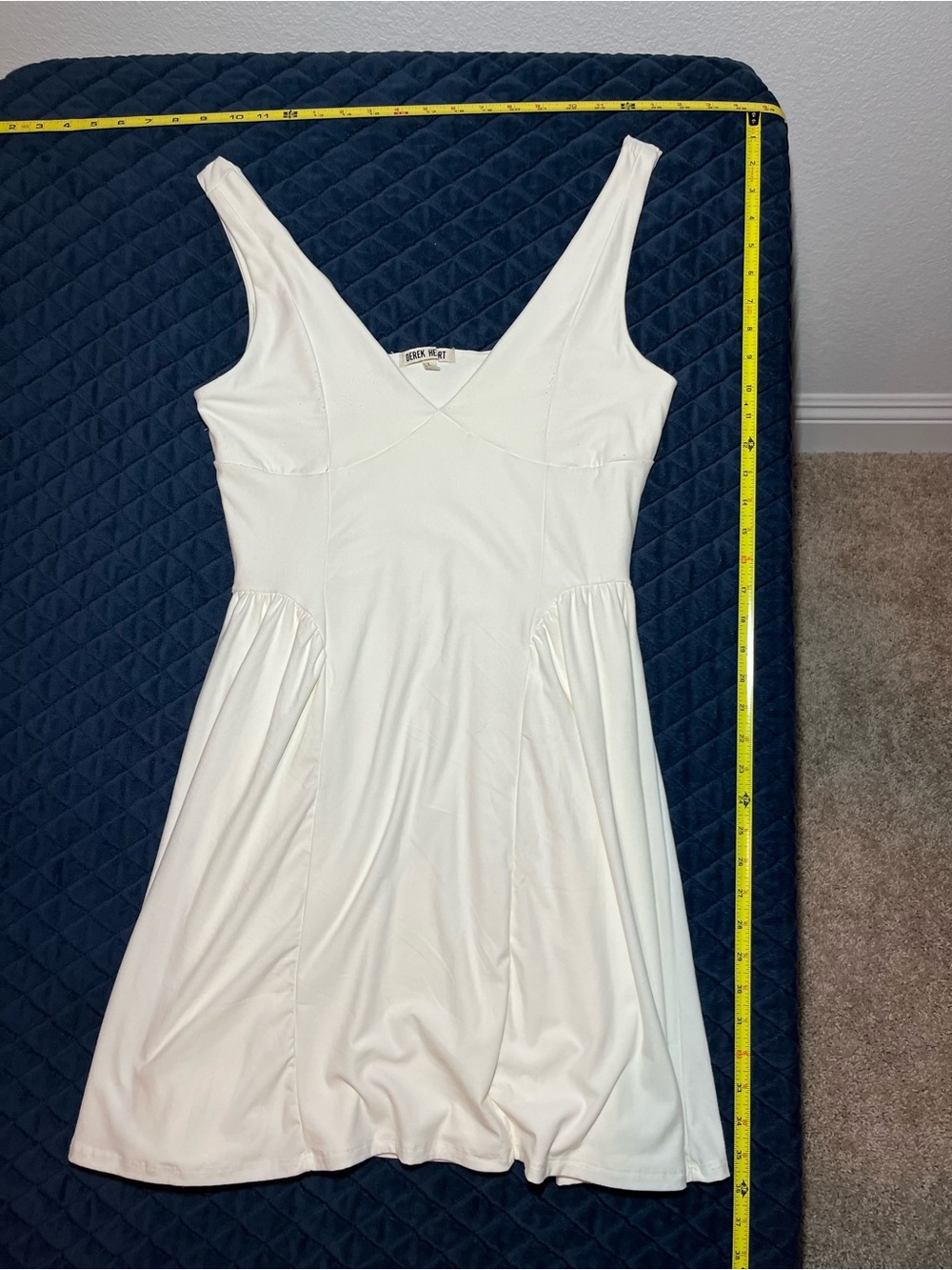 Derek Heart Strapless White Fit-and-Flare Dress